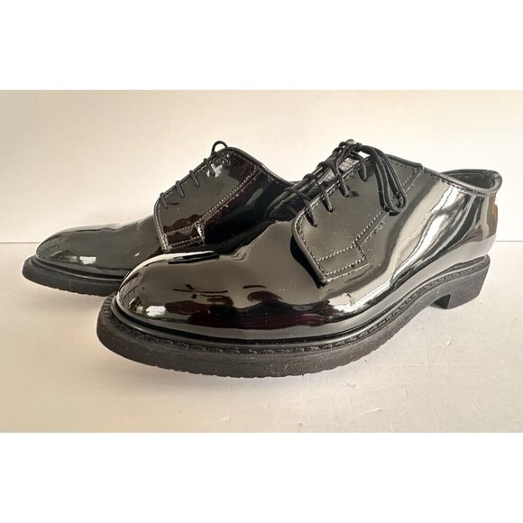 Bates Lites‎ Men\'s High Gloss Patent Uniform Oxford Size 9 Width D Black E00942 main image 5